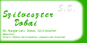 szilveszter dobai business card